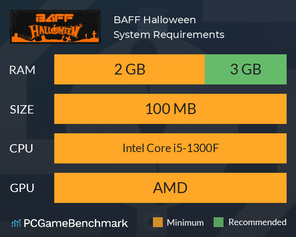 BAFF Halloween System Requirements PC Graph - Can I Run BAFF Halloween BAFF Halloween System Requirements PC Graph - Can I Run BAFF Halloween