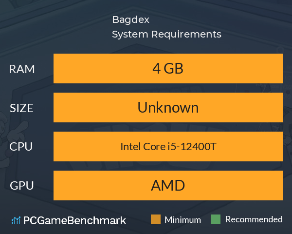 Bagdex System Requirements PC Graph - Can I Run Bagdex Bagdex System Requirements PC Graph - Can I Run Bagdex