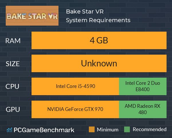 Bake Star VR System Requirements PC Graph - Can I Run Bake Star VR Bake Star VR System Requirements PC Graph - Can I Run Bake Star VR