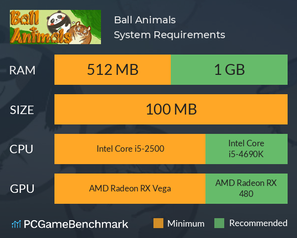 Ball Animals System Requirements PC Graph - Can I Run Ball Animals Ball Animals System Requirements PC Graph - Can I Run Ball Animals