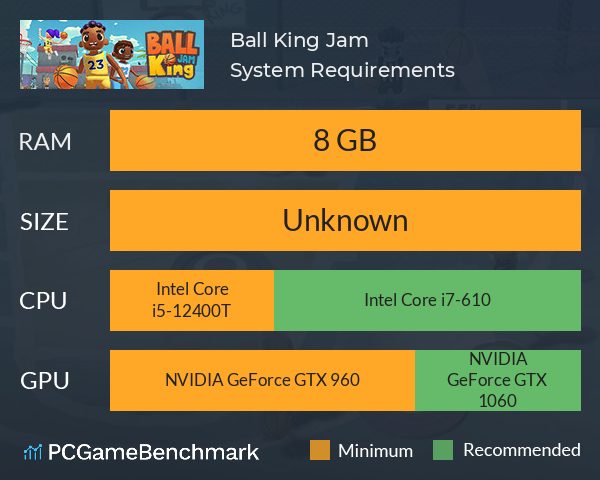 Ball King Jam System Requirements PC Graph - Can I Run Ball King Jam Ball King Jam System Requirements PC Graph - Can I Run Ball King Jam