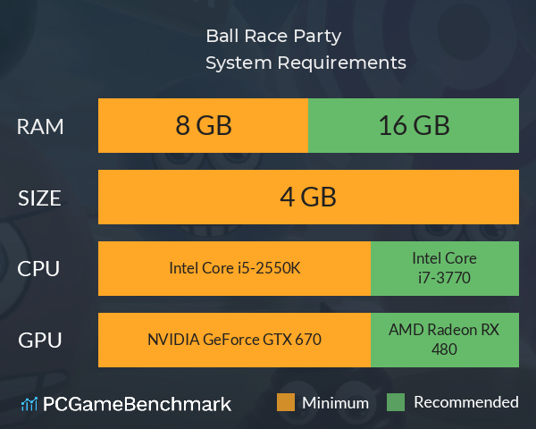 Ball Race Party System Requirements PC Graph - Can I Run Ball Race Party Ball Race Party System Requirements PC Graph - Can I Run Ball Race Party