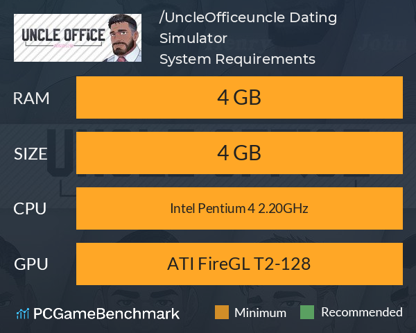 办公室叔叔/UncleOffice:uncle Dating Simulator System Requirements PC Graph - Can I Run 办公室叔叔/UncleOffice:uncle Dating Simulator