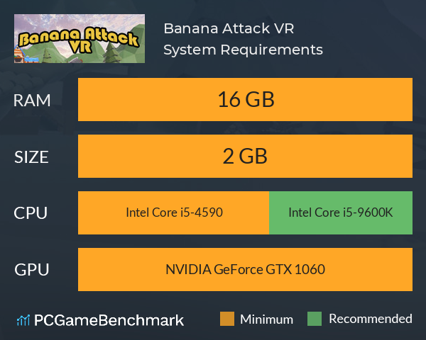 Banana Attack VR System Requirements PC Graph - Can I Run Banana Attack VR Banana Attack VR System Requirements PC Graph - Can I Run Banana Attack VR