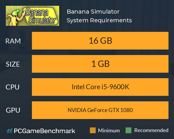 Banana Simulator System Requirements PC Graph - Can I Run Banana Simulator Banana Simulator System Requirements PC Graph - Can I Run Banana Simulator