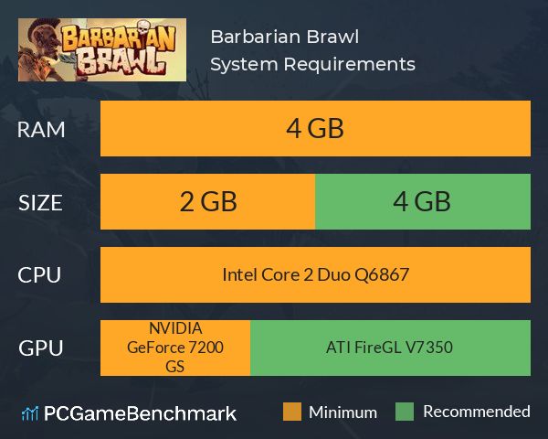 Barbarian Brawl System Requirements PC Graph - Can I Run Barbarian Brawl