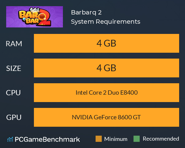 Barbarq 2 System Requirements PC Graph - Can I Run Barbarq 2 Barbarq 2 System Requirements PC Graph - Can I Run Barbarq 2