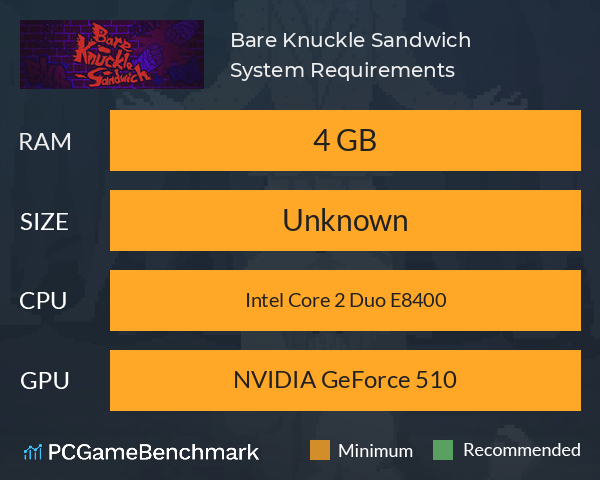 Bare Knuckle Sandwich System Requirements PC Graph - Can I Run Bare Knuckle Sandwich Bare Knuckle Sandwich System Requirements PC Graph - Can I Run Bare Knuckle Sandwich