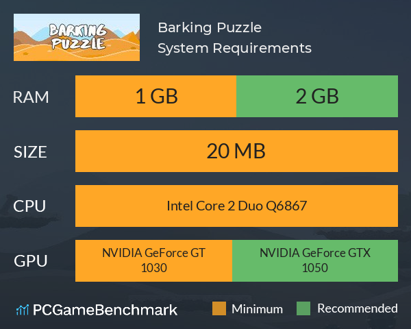 Barking Puzzle System Requirements PC Graph - Can I Run Barking Puzzle Barking Puzzle System Requirements PC Graph - Can I Run Barking Puzzle