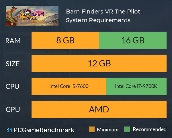 Barn Finders VR: The Pilot System Requirements PC Graph - Can I Run Barn Finders VR: The Pilot Barn Finders VR: The Pilot System Requirements PC Graph - Can I Run Barn Finders VR: The Pilot