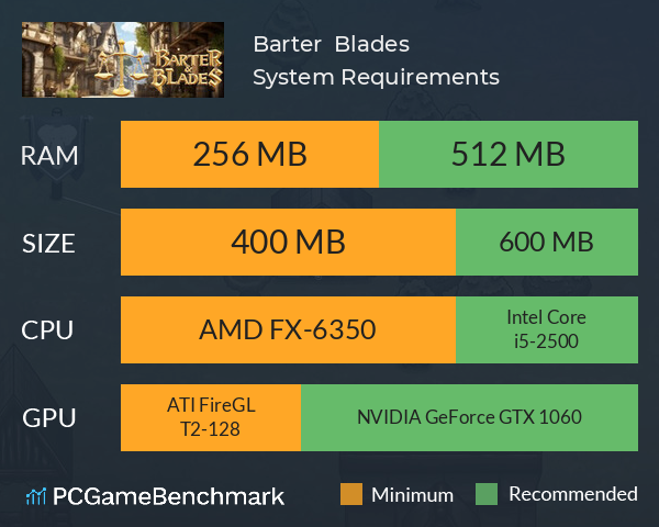 Barter & Blades System Requirements PC Graph - Can I Run Barter & Blades Barter & Blades System Requirements PC Graph - Can I Run Barter & Blades