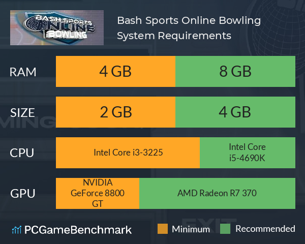 Bash Sports Online Bowling System Requirements PC Graph - Can I Run Bash Sports Online Bowling