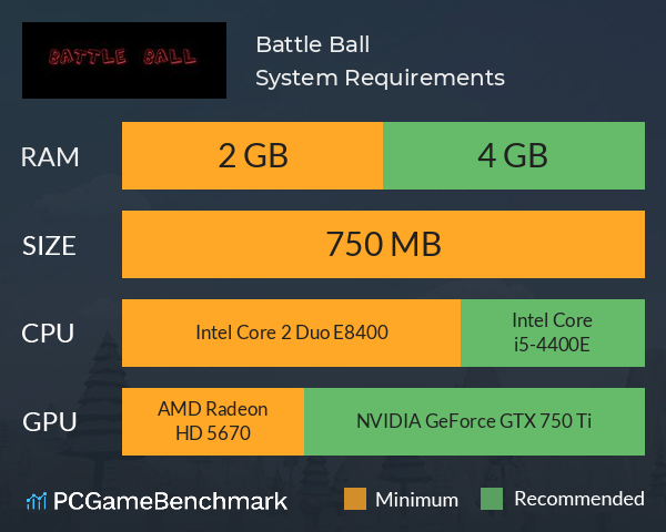 Battle Ball System Requirements PC Graph - Can I Run Battle Ball Battle Ball System Requirements PC Graph - Can I Run Battle Ball