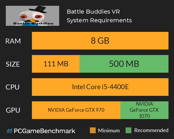 Battle Buddies VR System Requirements PC Graph - Can I Run Battle Buddies VR Battle Buddies VR System Requirements PC Graph - Can I Run Battle Buddies VR