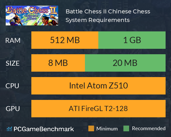 Battle Chess II: Chinese Chess System Requirements PC Graph - Can I Run Battle Chess II: Chinese Chess Battle Chess II: Chinese Chess System Requirements PC Graph - Can I Run Battle Chess II: Chinese Chess