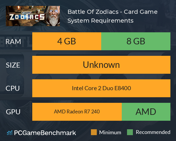 Battle Of Zodiacs - Card Game System Requirements PC Graph - Can I Run Battle Of Zodiacs - Card Game Battle Of Zodiacs - Card Game System Requirements PC Graph - Can I Run Battle Of Zodiacs - Card Game