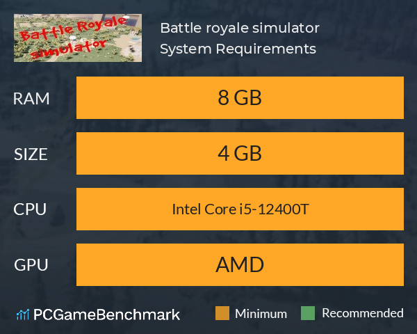 Battle royale simulator System Requirements PC Graph - Can I Run Battle royale simulator