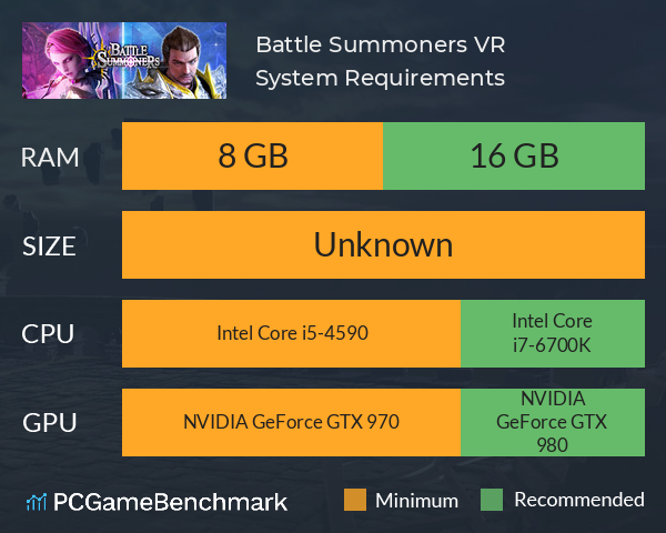 Battle Summoners VR System Requirements PC Graph - Can I Run Battle Summoners VR