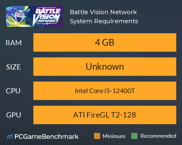 Battle Vision Network System Requirements PC Graph - Can I Run Battle Vision Network Battle Vision Network System Requirements PC Graph - Can I Run Battle Vision Network