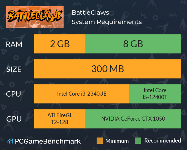 BattleClaws System Requirements PC Graph - Can I Run BattleClaws BattleClaws System Requirements PC Graph - Can I Run BattleClaws