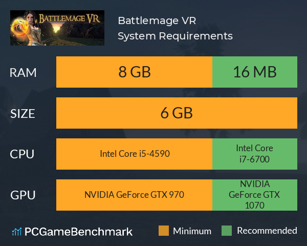 Battlemage VR System Requirements PC Graph - Can I Run Battlemage VR Battlemage VR System Requirements PC Graph - Can I Run Battlemage VR