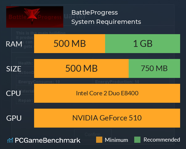 BattleProgress System Requirements PC Graph - Can I Run BattleProgress BattleProgress System Requirements PC Graph - Can I Run BattleProgress