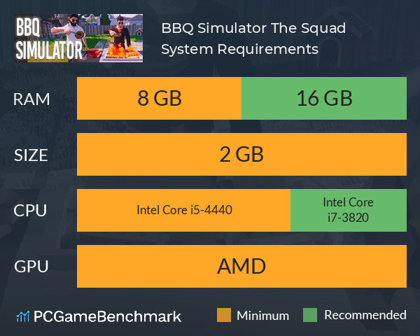 BBQ Simulator: The Squad System Requirements PC Graph - Can I Run BBQ Simulator: The Squad BBQ Simulator: The Squad System Requirements PC Graph - Can I Run BBQ Simulator: The Squad