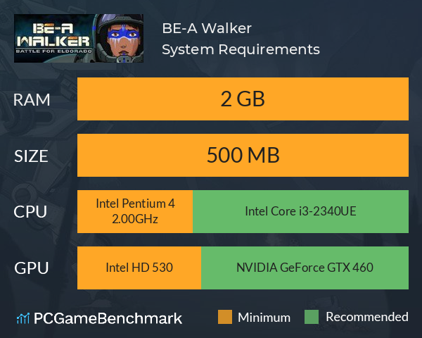 BE-A Walker System Requirements PC Graph - Can I Run BE-A Walker