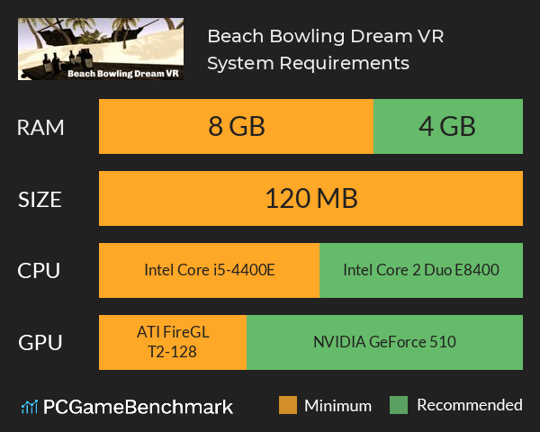 Beach Bowling Dream VR System Requirements PC Graph - Can I Run Beach Bowling Dream VR