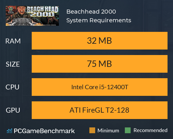 Beachhead 2000 System Requirements PC Graph - Can I Run Beachhead 2000 Beachhead 2000 System Requirements PC Graph - Can I Run Beachhead 2000