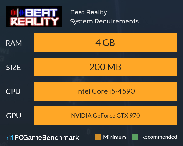 Beat Reality System Requirements PC Graph - Can I Run Beat Reality Beat Reality System Requirements PC Graph - Can I Run Beat Reality