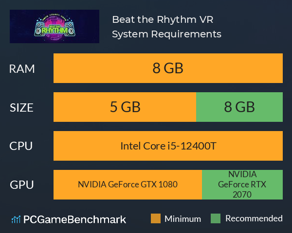 Beat the Rhythm VR System Requirements PC Graph - Can I Run Beat the Rhythm VR
