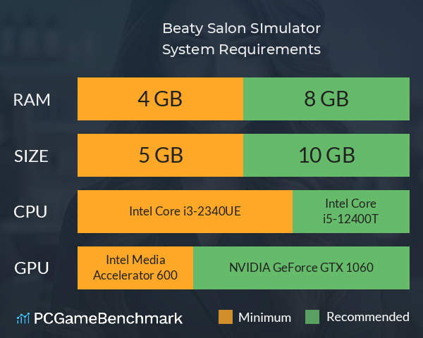 Beaty Salon SImulator System Requirements PC Graph - Can I Run Beaty Salon SImulator Beaty Salon SImulator System Requirements PC Graph - Can I Run Beaty Salon SImulator