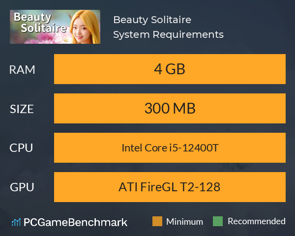 Beauty Solitaire System Requirements PC Graph - Can I Run Beauty Solitaire Beauty Solitaire System Requirements PC Graph - Can I Run Beauty Solitaire