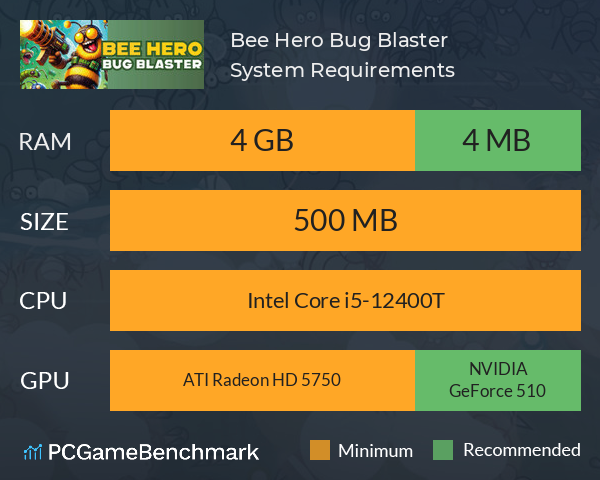 Bee Hero: Bug Blaster System Requirements PC Graph - Can I Run Bee Hero: Bug Blaster Bee Hero: Bug Blaster System Requirements PC Graph - Can I Run Bee Hero: Bug Blaster