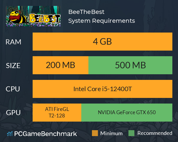 BeeTheBest System Requirements PC Graph - Can I Run BeeTheBest BeeTheBest System Requirements PC Graph - Can I Run BeeTheBest