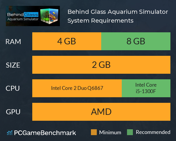 Behind Glass: Aquarium Simulator System Requirements PC Graph - Can I Run Behind Glass: Aquarium Simulator Behind Glass: Aquarium Simulator System Requirements PC Graph - Can I Run Behind Glass: Aquarium Simulator