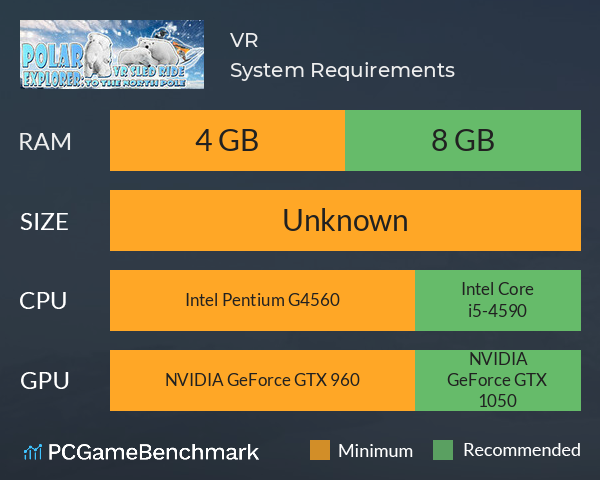 ポーラー エクスプローラー: 北極への VR そり遊び System Requirements PC Graph - Can I Run ポーラー エクスプローラー: 北極への VR そり遊び ポーラー エクスプローラー: 北極への VR そり遊び System Requirements PC Graph - Can I Run ポーラー エクスプローラー: 北極への VR そり遊び