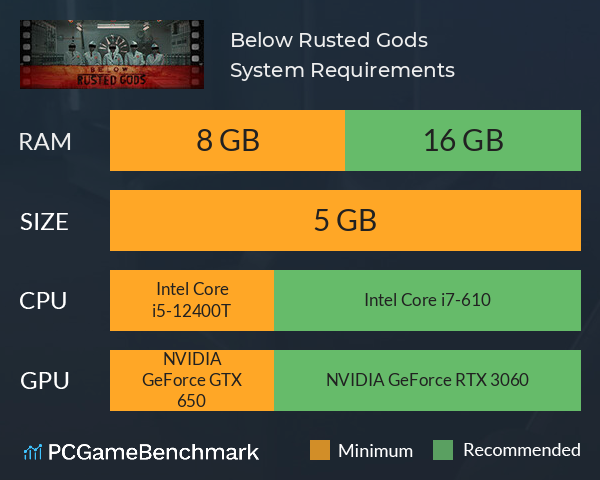 Below, Rusted Gods System Requirements PC Graph - Can I Run Below, Rusted Gods Below, Rusted Gods System Requirements PC Graph - Can I Run Below, Rusted Gods