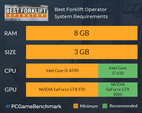 Best Forklift Operator System Requirements PC Graph - Can I Run Best Forklift Operator