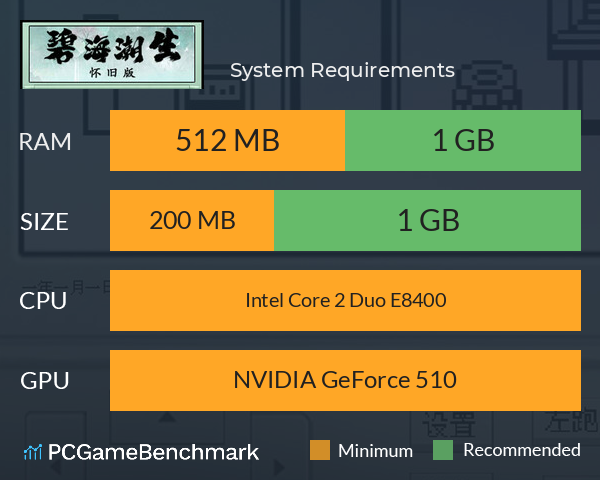 碧海潮生怀旧版 System Requirements PC Graph - Can I Run 碧海潮生怀旧版 碧海潮生怀旧版 System Requirements PC Graph - Can I Run 碧海潮生怀旧版