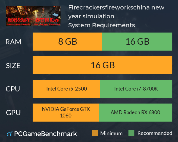 鞭炮&烟花:春节模拟器Firecrackers&fireworks:china new year simulation System Requirements PC Graph - Can I Run 鞭炮&烟花:春节模拟器Firecrackers&fireworks:china new year simulation 鞭炮&烟花:春节模拟器Firecrackers&fireworks:china new year simulation System Requirements PC Graph - Can I Run 鞭炮&烟花:春节模拟器Firecrackers&fireworks:china new year simulation