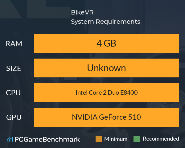 BikeVR System Requirements PC Graph - Can I Run BikeVR BikeVR System Requirements PC Graph - Can I Run BikeVR