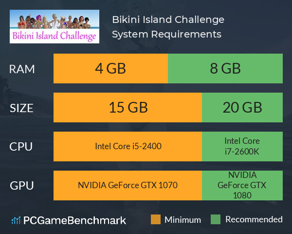 Bikini Island Challenge System Requirements PC Graph - Can I Run Bikini Island Challenge