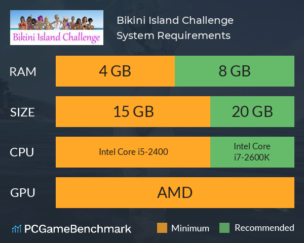 Bikini Island Challenge System Requirements PC Graph - Can I Run Bikini Island Challenge