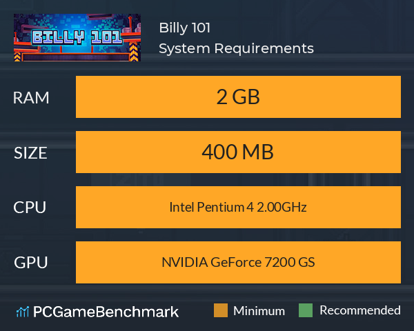 Billy 101 System Requirements PC Graph - Can I Run Billy 101