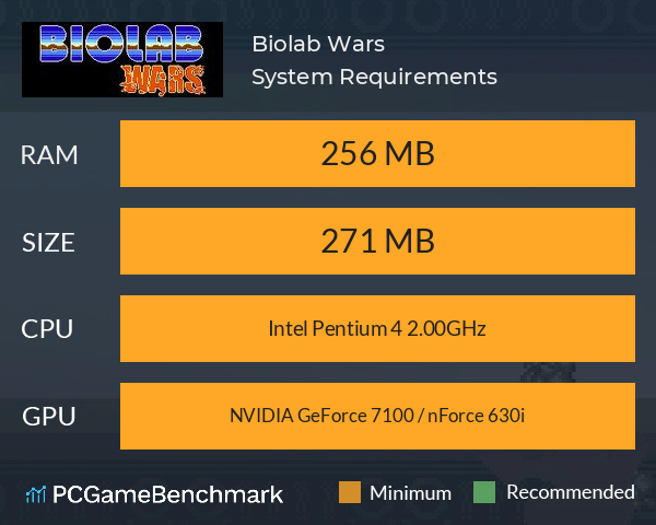Biolab Wars System Requirements PC Graph - Can I Run Biolab Wars Biolab Wars System Requirements PC Graph - Can I Run Biolab Wars