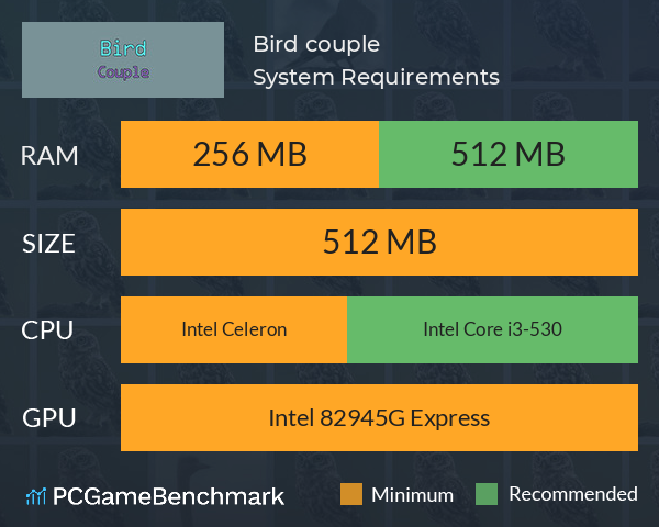 Bird couple System Requirements PC Graph - Can I Run Bird couple