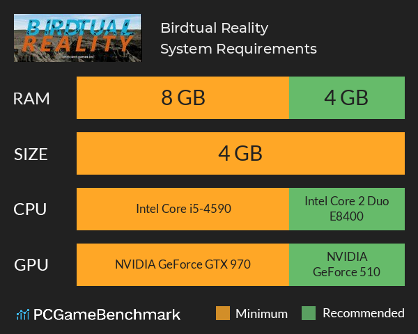 Birdtual Reality System Requirements PC Graph - Can I Run Birdtual Reality