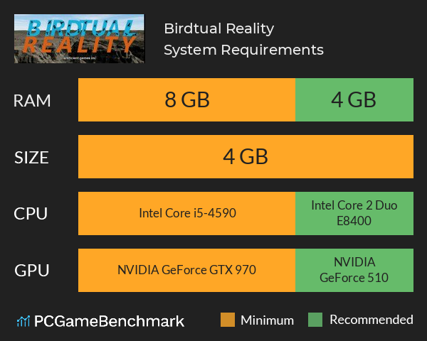 Birdtual Reality System Requirements PC Graph - Can I Run Birdtual Reality Birdtual Reality System Requirements PC Graph - Can I Run Birdtual Reality